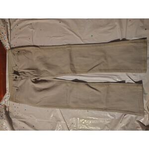 uniqlo Mens Jeans 34 Beige Straight Leg Five Pocket Zip Fly Mid Rise Denim Pants